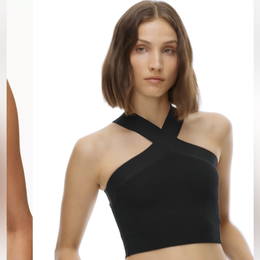 Aritzia Babaton  black halter top xs like new